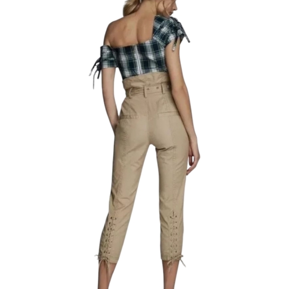 Marissa Webb Gia Pants / Trousers in Sandshell SZ 6 Paper bag Waist Ret$450 - Picture 2 of 12